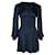 Maje Navy Blue Satin Mini Dress Polyester  ref.1285601