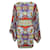 Dolce & Gabbana Carretto Siciliano Robe imprimée à manches asymétriques Soie Multicolore  ref.1285618