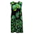 Diane Von Furstenberg Sleeveless Green Pattern Dress Viscose Rayon  ref.1285644