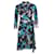 Diane Von Furstenberg Cathy Floral Wrap Dress with Leather Trim Strap Multiple colors Silk Lambskin  ref.1285661