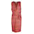 Diane Von Furstenberg Vestido cruzado rojo Keesa Roja Seda  ref.1285669