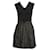 Maje Black Mini Dress with Gold Fleck Skirt Polyester Wool  ref.1285749