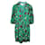 Autre Marque CONTEMPORARY DESIGNER Vestido estampado verde com gola Viscose  ref.1285803
