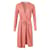 Diane Von Furstenberg V-Neck Wrap Dress Coral Viscose Elastane  ref.1285809