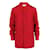YVES SAINT LAURENT Camisa roja con botones y estampado geométrico Seda  ref.1285841
