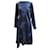 MAISON MARTIN MARGIELA Robe Imprimée Bleu Marine Coton Viscose  ref.1285846