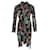 Diane Von Furstenberg Black Floral Long Sleeve Shirt Dress Silk Viscose  ref.1285873