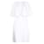 GIAMBATTISTA VALLI Cape Midi Dress White Viscose Elastane  ref.1285880