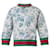 Gucci Hellblaues Sweatshirt aus Neopren mit Blumenmuster Mehrfarben Baumwolle  ref.1285918