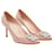 Manolo Blahnik Hangisi Pink Glitter Fabric Jewel Buckle Pumps Cotton  ref.1285923