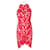 Autre Marque CONTEMPORARY DESIGNER Bare Back Lace Midi Dress Red Cotton Nylon  ref.1285940