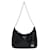 Prada Hobo-Tasche aus Nylon mit Kettenriemen Schwarz  ref.1286024