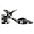 Chanel Black Printed Lambskin CC Sandals  ref.1286040