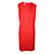 DRIES VAN NOTEN Robe rouge avec volants sur le devant Coton  ref.1286041