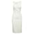 Autre Marque Antonio Berardi Elfenbeinfarbenes Kleid mit Lederverzierungen Roh Polyester Elasthan Strahl  ref.1286052