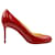 CHRISTIAN LOUBOUTIN Rote Fifi 85 Patent Calf Heels Lackleder  ref.1286055