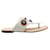 FENDI Light Grey Leather Studded Thong Sandals  ref.1286061