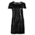 Diane Von Furstenberg - Robe mi-longue en cuir noir avec col à œillets  ref.1286088