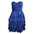 Autre Marque Leuchtend blaues, trägerloses Kleid mit überbackenem Wimpernsaum Polyester  ref.1286095