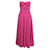Dolce & Gabbana Bustier Crepe De Chine Flared Dress Pink Viscose Elastane Acetate  ref.1286110