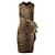 Dolce & Gabbana Vestido midi com estampa de leopardo e laço Marrom  ref.1286111