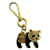 Porte-clés et bijou de sac Prada Panda Bear Doré  ref.1286119