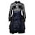 Autre Marque Vestido de encaje negro y azul marino de diseñador contemporáneo Seda  ref.1286134