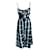 Reformation Midi Checked Dress with Front Tie Blue  ref.1286148