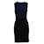 Diane Von Furstenberg Dunkelblaues und schwarzes schmal geschnittenes Kleid Marineblau Viskose Elasthan Polyamid  ref.1286169