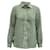 Autre Marque CONTEMPORARY DESIGNER Green Striped Linen Shirt  ref.1286170