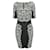 Autre Marque CONTEMPORARY DESIGNER Vestido estampado preto e branco Poliéster Raio  ref.1286173