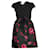 DIANE VON FURSTENBERG Vestido top de seda con falda de rosas Negro Poliéster  ref.1286178