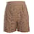 Stella Mc Cartney Stella Mccartney Brown Short With Embroided Details Cotton  ref.1286187