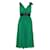 Autre Marque CONTEMPORARY DESIGNER Green Pleated Cocktail Dress with Embellishments Polyester  ref.1286205