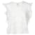 SANDRO Blouse transparente à fleurs brodées Polyester Blanc  ref.1286224
