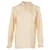 GUCCI Ruffle Collar and Cuff Detail Long Sleeve Blouse Beige Silk  ref.1286251
