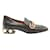 Gucci Black & Pearl Mid Heel Loafer Leather  ref.1286280
