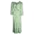 Autre Marque Vestido cruzado con print de flores verde Viscosa  ref.1286283
