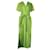 Autre Marque LISA MARIE FERNANDEZ A-Linien-Kleid aus grasgrünem Leinen  ref.1286302