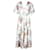 Erdem Vanessa Short Sleeve Linen Midi Dress With Buttons Cotton  ref.1286306