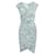 Autre Marque ZEITGENÖSSISCHES DESIGNER-Kleid mit blauem Aufdruck und Drapierung Polyester Elasthan  ref.1286336