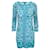 Autre Marque CONTEMPORARY DESIGNER Robe imprimée bleue Polyester Elasthane Multicolore  ref.1286352