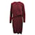 Autre Marque Vestido CONTEMPORARY DESIGNER com efeito drapeado Bordeaux Poliéster  ref.1286384