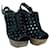 MARNI Wooden Sandal Heels With Calf Hair Black  ref.1286411