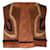 Alberta Ferretti Brown, Orange & Black Suede Waistcoat with Metal Embellishments  ref.1286430