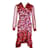 Diane Von Furstenberg Multicoloured Marnie Midnight Kiss Shirt Dress Multiple colors Suede Silk  ref.1286431