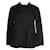 Autre Marque Camisa negra de manga larga de diseñador contemporáneo con detalle plisado Negro Algodón Elastano  ref.1286442