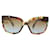 Óculos de sol tartaruga marrom e azul Prada Acetato  ref.1286448