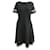 Oscar De La Renta – Klassisches kleines schwarzes Kleid mit Stickerei Polyester Viskose  ref.1286470
