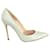 Gianvito Rossi Silver Glitter Pointed Toe Heels Silvery Leather  ref.1286472